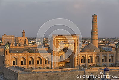 View of the old part of the city of Khiva, Uzbekistan Stock Photo