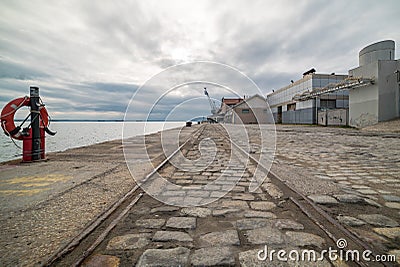 View of old port of Thessaloniki city Stock Photo