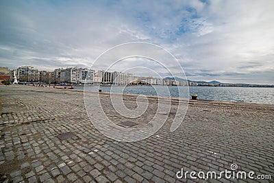 View of old port of Thessaloniki city Editorial Stock Photo