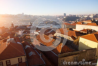 View of the old Porto downtown, Portugal. Travel. Editorial Stock Photo