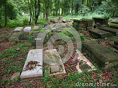 Lutheran Cemetery in Baton Rouge, Louisiana Stock Photo