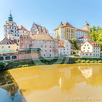 View at the Old Town of Neuburg an der Donau - Germany Stock Photo