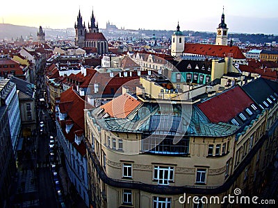 Prague from above Stock Photo