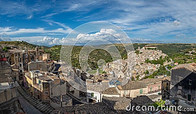 View of the old town of Ragusa Ibla in Sicily, Italy Editorial Stock Photo