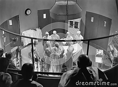 View of operating theater with spectators Stock Photo