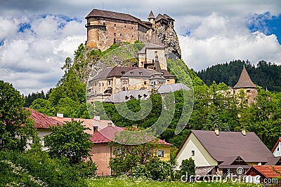 View of Orava Castle Stock Photo