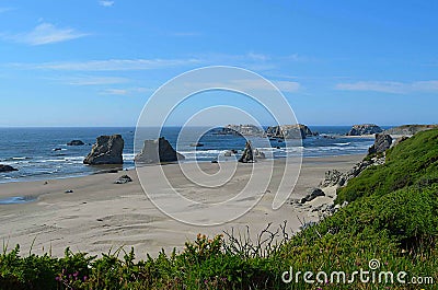 Oregon coastline and view of the ocean Stock Photo