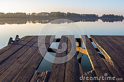 View of the other side from the old pier Stock Photo