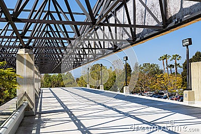 View of outdoors exhibit at George Page Museum in Los Angeles, California. Editorial Stock Photo