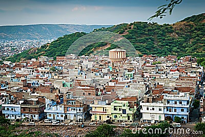 View of the outskirts of the city, Jaipur. Stock Photo