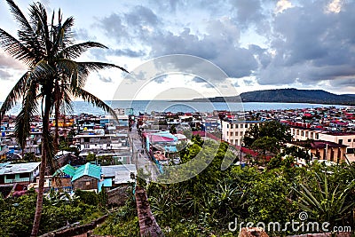 View over the bay of Baracoa / Cuba Editorial Stock Photo