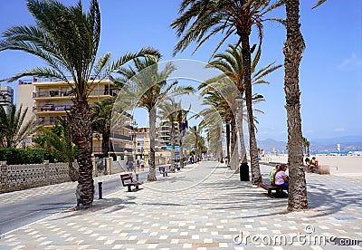 View over beach promenade Editorial Stock Photo