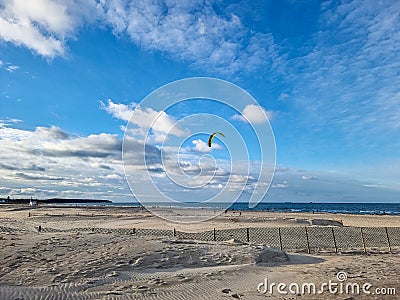 View over the beach at warnemuende, germany Stock Photo