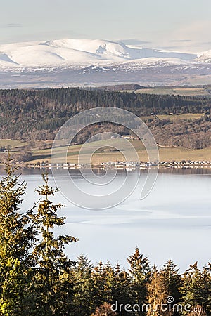 View over Beauly Firth from Craig Phadrig in Inverness. Stock Photo
