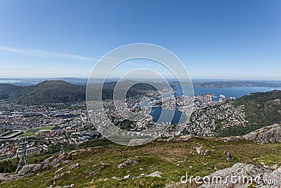 View over Bergen Stock Photo