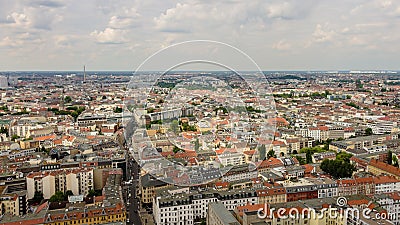 The View over Berlin from the Park inn The Panorama Terrace at Stock Photo