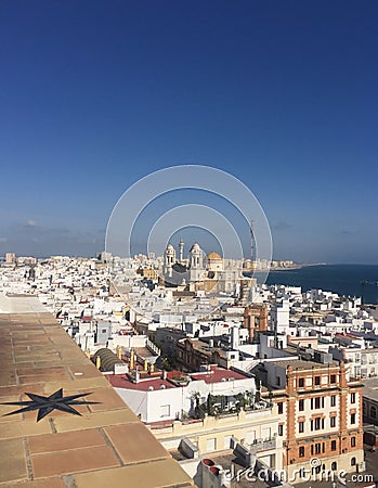 View over Cadiz in Spain Stock Photo