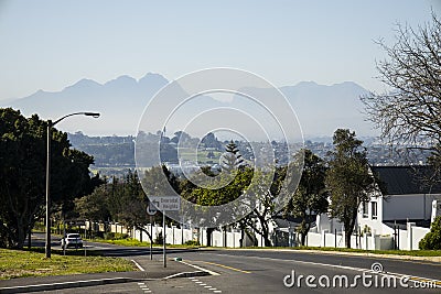 A view over Durbanville near Cape Town Stock Photo