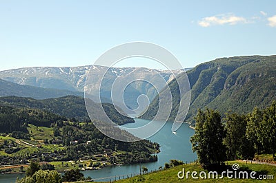 View over Hardangerfjord, Norway Stock Photo