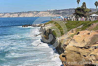 View over La Jolla Cliffs Editorial Stock Photo