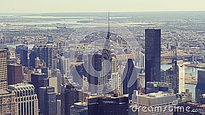 View over Manhattan from Empire State Building Editorial Stock Photo