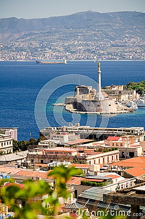 View over Messina, Sicily Stock Photo