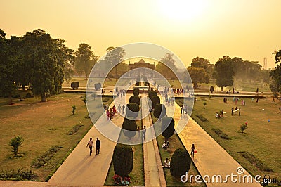 View over Mughal art site, Lahore Editorial Stock Photo