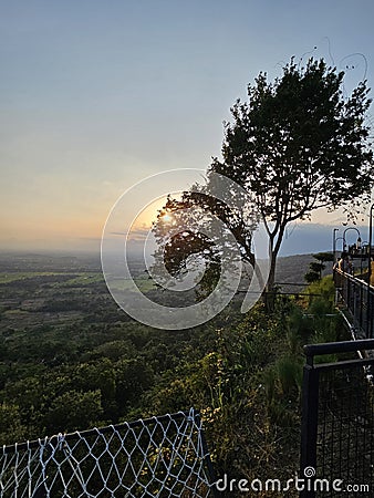 the view over the obelix hill Stock Photo