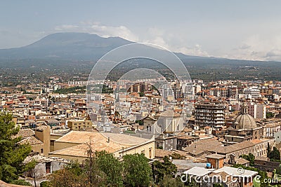 A view over own of Paterno, Sicily island Stock Photo