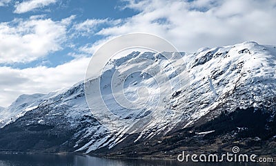 View over Sorfjorden in Norway Stock Photo