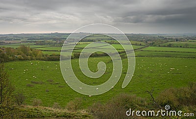 A view over undulating farmland Stock Photo