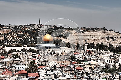 View overlooking Jerusalem city Stock Photo