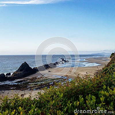 View on the Pacific Coast of Oregon Stock Photo