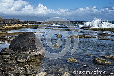 View of Pacific Ocean from Maui, Hawaii Stock Photo