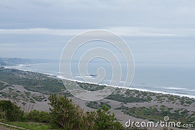 View of the Pacific Ocean at Rocas de Santo Domingo beach Stock Photo