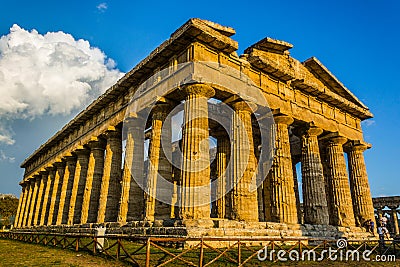 Paestum temple Stock Photo