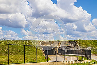 View of a pair of tunnels with blue and cloudy sky Editorial Stock Photo
