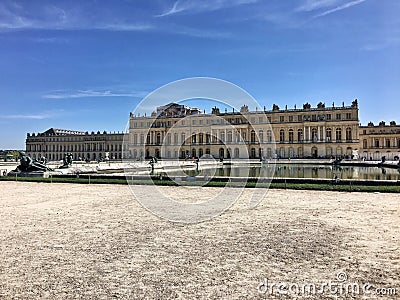 A view of the Palace of Versailles in Paris in August 2019 Editorial Stock Photo