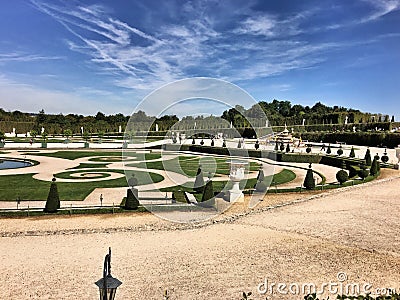 A view of the Palace of Versailles in Paris in August 2019 Editorial Stock Photo