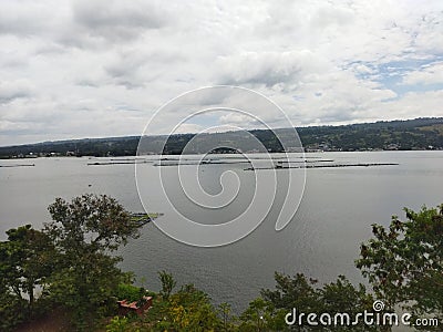 view of Pangururan Samosir Stock Photo