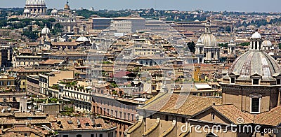View of panorama Rome Stock Photo