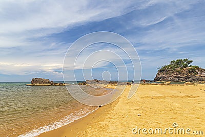 The view of Pantai Kemasik Beach in Terengganu, Malaysia. Stock Photo
