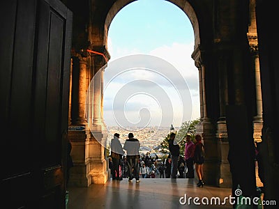 View of Paris from The Basilica of the Sacred Heart Editorial Stock Photo