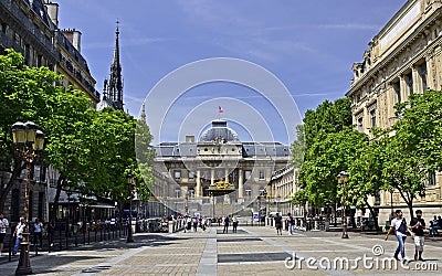 Paris Palace of Justice Editorial Stock Photo