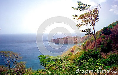 View of Parlatuvier Bay, Tobago Island Stock Photo