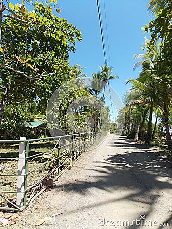 A path next to the Esterillos Beach, Parrita, Costa Rica Stock Photo