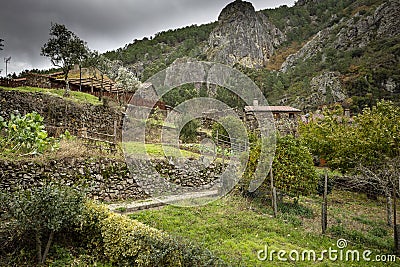 A view of Pena Schist Village Stock Photo