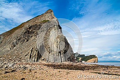View of of Perce from the pierced rock Stock Photo