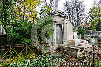 View of Pere Lachaise Cemetery Stock Photo