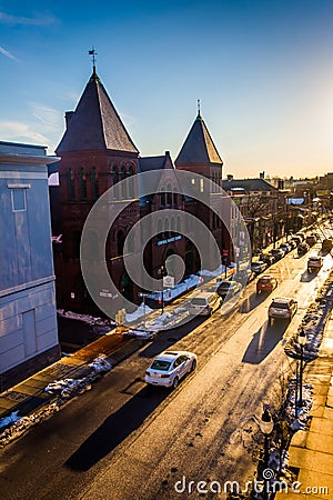 View of Philadelphia Street in York, Pennsylvania. Editorial Stock Photo